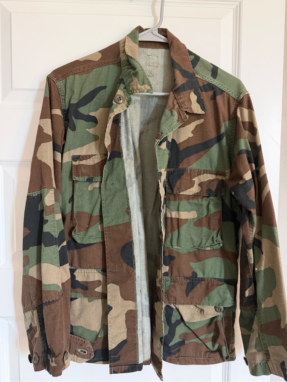 Classic Men's Camo Field Jacket - Green/Brown Woodland